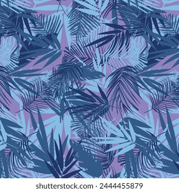 Moderno patrón exótico de la selva floral. Collage patrón contemporáneo sin fisuras.