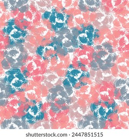 Modern exotic floral jungle pattern. Collage contemporary seamless pattern.  Contemporary art seamless texture in hand-drawn style. Flowers, lines and dots.