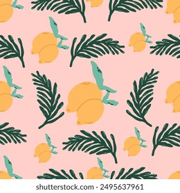 Modern exotic floral jungle pattern.Graphic vector pattern with exotic plants for the travel industry, label, beach collection.