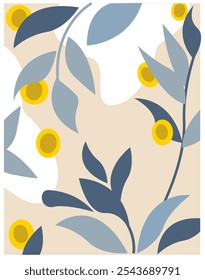 Fundo de padrão floral exótico moderno no estilo de arte boho. Fundo de padrão de doodle divertido com formas abstratas e cores.