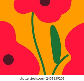 Patrón floral exótico moderno. Dibujado a mano patrón de estilo de dibujos animados.