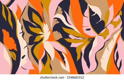 Abstract Modern Tropical Paradise Collage Various Stock Vector (Royalty ...