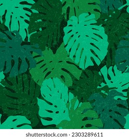Modern exotic seamless pattern. Green tropical leaves. Palm foliage. Print for luxury fashion fabric, clothes, wallpaper. 