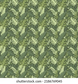 Modern exotic tropical seamless pattern. Art design for paper, cover, fabric, interior decor.