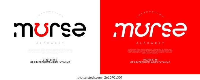 Modern Experimental Sans Serif Font Vector for Technology and Creative Branding