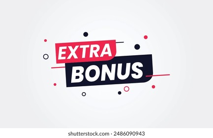 Modern Extra Bonus Label Vector Illustration.