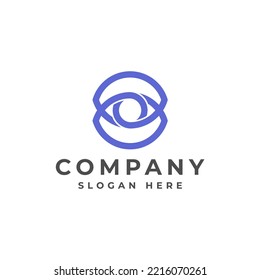 Modern Eye Abstract Monoline Logo