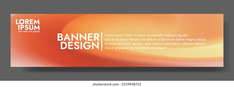 A modern and eye catching banner with a vibrant orange wave, perfect for websites, social media, and marketing materials.