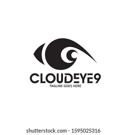 modern eye cloud 9 it is logo brand