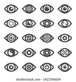 Modern Eye Icon Set Vector Illustration Isolated On White Background