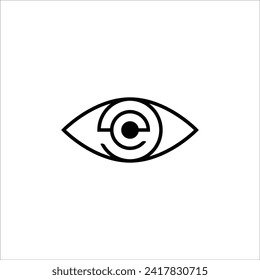 Icono de Ojo moderno. Símbolo adecuado para tecnología
