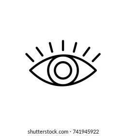 Modern eye line icon. Premium pictogram isolated on a white background. Vector illustration. Stroke high quality symbol. Eye icon in modern line style.