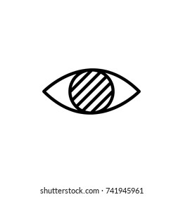 Modern eye line icon. Premium pictogram isolated on a white background. Vector illustration. Stroke high quality symbol. Eye icon in modern line style.