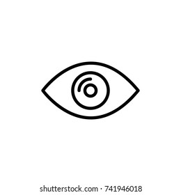 Modern eye line icon. Premium pictogram isolated on a white background. Vector illustration. Stroke high quality symbol. Eye icon in modern line style.