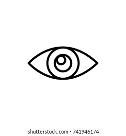 Modern eye line icon. Premium pictogram isolated on a white background. Vector illustration. Stroke high quality symbol. Eye icon in modern line style.