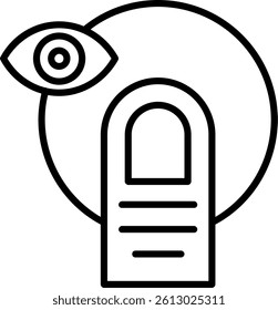 Modern Eye Line Vector Icon Design