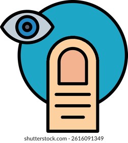 Modern Eye Line Vector Icon Design