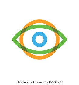 Diseño moderno de logotipo ocular. Diseño del logotipo ocular abstracto