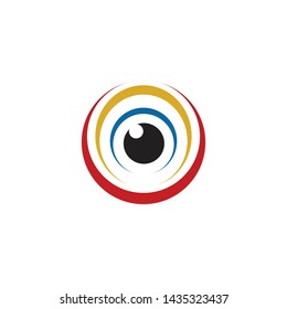 Modern eye logo design inspiration vector template