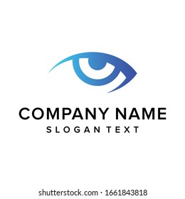 Modern eye logo design vector