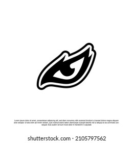 Moderner Design-Vektorgrafik für das Auge. Auge mit umrissem Logo, Vektorgrafik