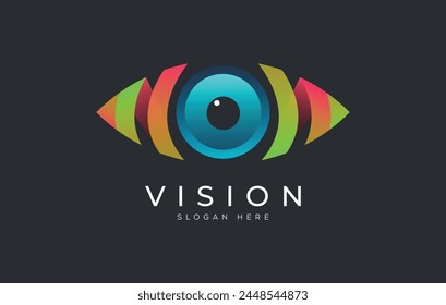 Modern eye logo vector design template. Eye icon creative logo vision design concept.