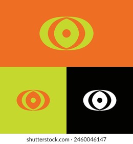 Modern eye logos are oval or elliptical, simple eye logo, suitable for branding logos about the eyes.