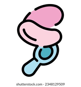 Modern eye patch icon outline vector. Face gel. Girl care color flat