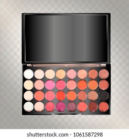 Modern eye shadow palette. Mockup 3d illustration isolated on background. Graphic concept for your design