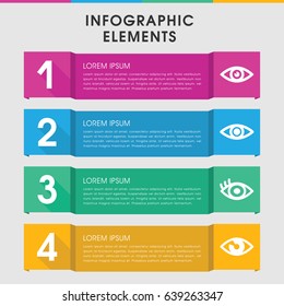 Modern eyeball infographic template. infographic design with eyeball icons includes . can be used for presentation, diagram, annual report, web design.