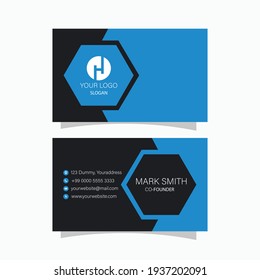 Modern eye-catching business card design template. decoration name card design