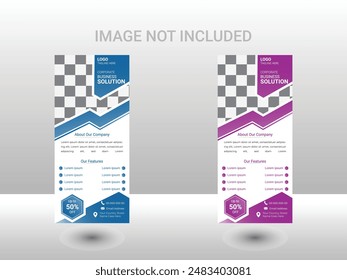 Moderne, auffällige Creative Corporate Sound Simple Business Rack Card Design Vorlage