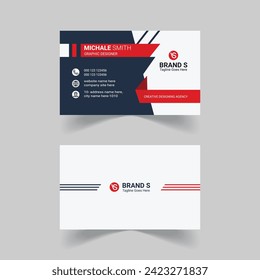 Diseño creativo moderno y llamativo, plantilla de tarjeta empresarial corporativa
