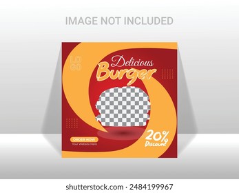 Modern Eye-Catching Creative Food Product Social Media Post Design Template