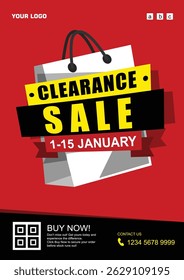 Modern and eye-catching vector flyer design for flash sale promotion. Features bold typography, vibrant colors, and dynamic layout ideal for marketing, retail discounts, online ads, seasonal offers
