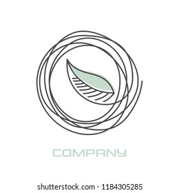 Modern eyelash logo 