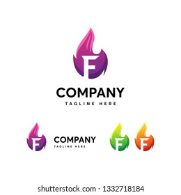 Modern F Aphabet Logo  Template