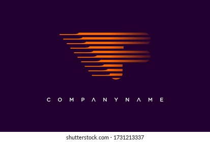 Modern F Letter Express company logo. creative emblem Logistics design. initial brand template.