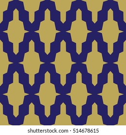 Modern fabric design gold and blue