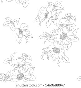 Modern fabric design pattern. Floral pattern for your design. Vector  illustration. Modern seamless pattern for interior decoration, wrapping paper, graphic design and textile. Background.