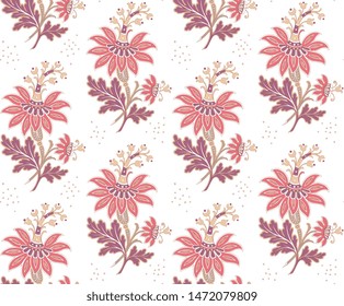 
Modern fabric design pattern. Floral pattern for your design. Vector  illustration. Modern seamless pattern for interior decoration, wrapping paper, graphic design and textile. Background.
