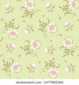 Modern fabric design pattern. Floral pattern for your design. Vector illustration. Modern seamless pattern for interior decoration, wrapping paper, graphic design and textile. Background.