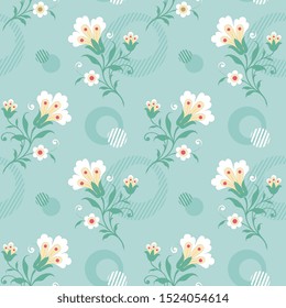 Modern fabric design pattern. Floral pattern for your design. Vector illustration. Modern seamless pattern for interior decoration, wrapping paper, graphic design and textile. Background.