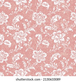 Modern fabric design pattern. Floral pattern for your design. Illustration. Modern seamless pattern for interior decoration, clothes and textile. pink Background.