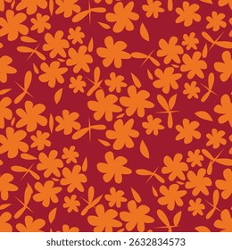 Modernes Design-Muster aus Stoff. Blumenmuster für Ihr Design. Vektorgrafik. Modernes, nahtloses Muster für Inneneinrichtung, Papier, Grafik und Textil. Hintergrund.