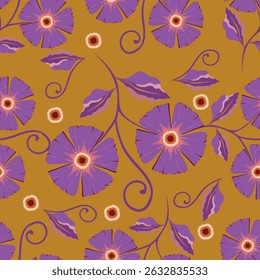 Modern fabric design pattern. Floral pattern for your design. Vector illustration. Modern seamless pattern for interior decoration, wrapping paper, graphic design and textile. Background.