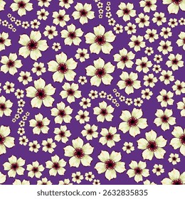 Modern fabric design pattern. Floral pattern for your design. Vector illustration. Modern seamless pattern for interior decoration, wrapping paper, graphic design and textile. Background.