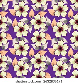 Patrón de diseño de tela moderna. Patrón floral para su diseño. Ilustración vectorial. Modelo inconsútil moderno para la decoración interior, papel de embalaje, Diseño gráfico y materia textil. Antecedentes.