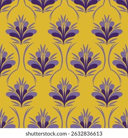 Modern fabric design pattern. Floral pattern for your design. Vector illustration. Modern seamless pattern for interior decoration, wrapping paper, graphic design and textile. Background.