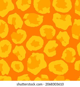 Modern Fabric Texture, Wild Fur Repeat Pattern. Leopard Print Seamless Vector Design. Elegant Cheetah Jungle Seamless Leopard Print. Trendy Animal Skin Fashion Pattern. Cheetah Textile Background.